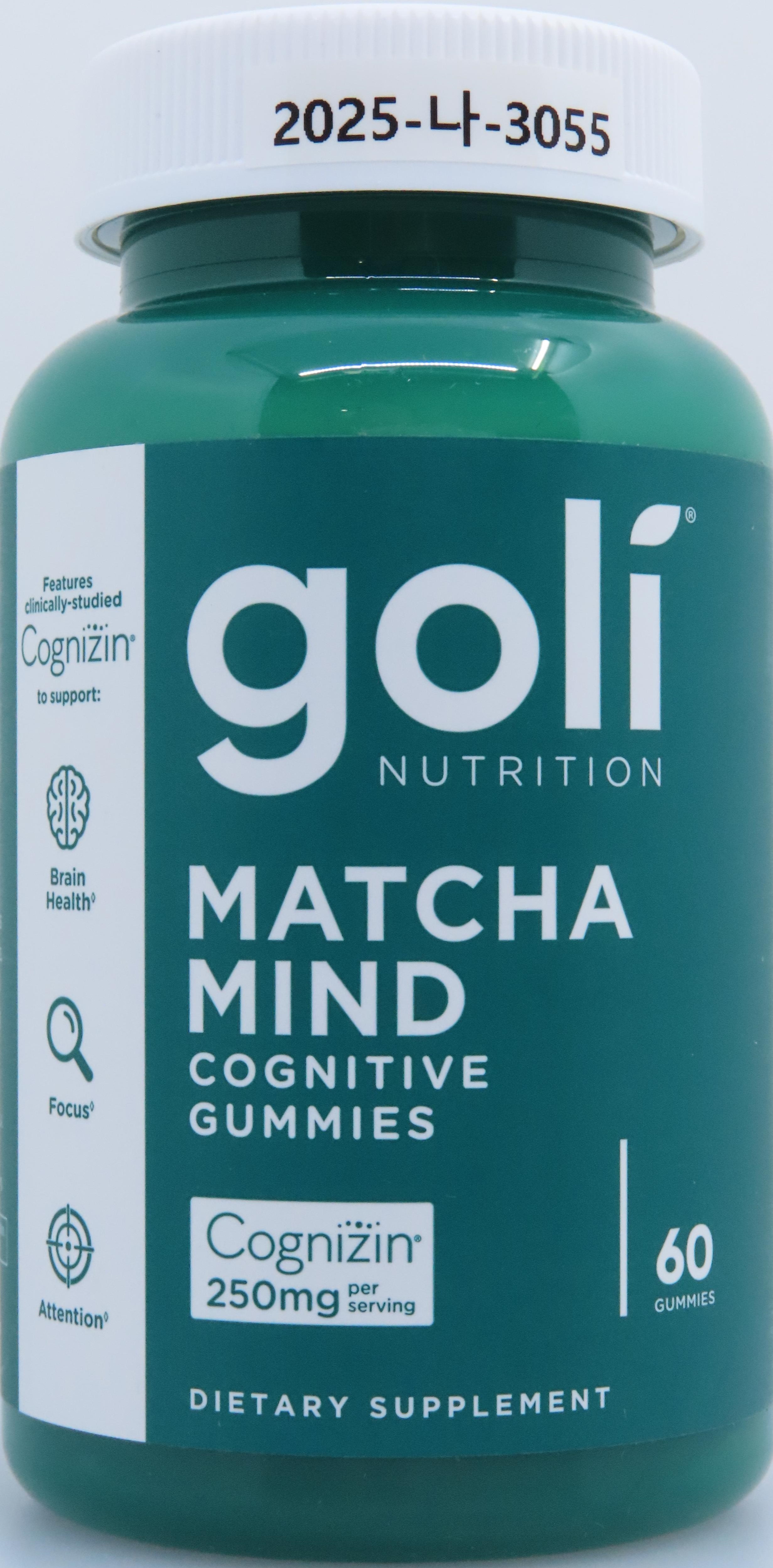 [위해상품] Goli Nutrition Matcha Mind Cognitive Gummies – 권리보호센터